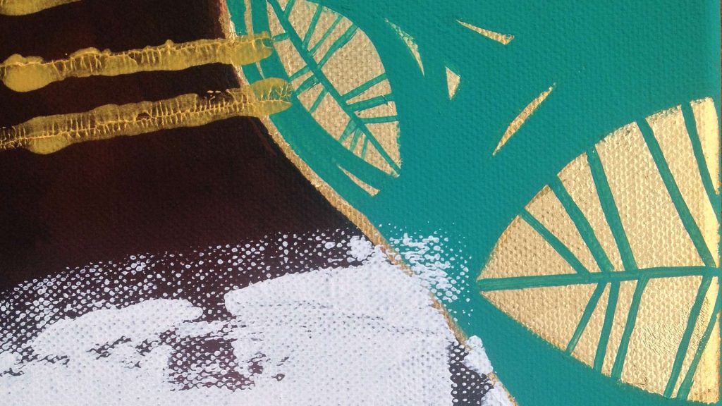 Close up on Profile Donna #5 painting