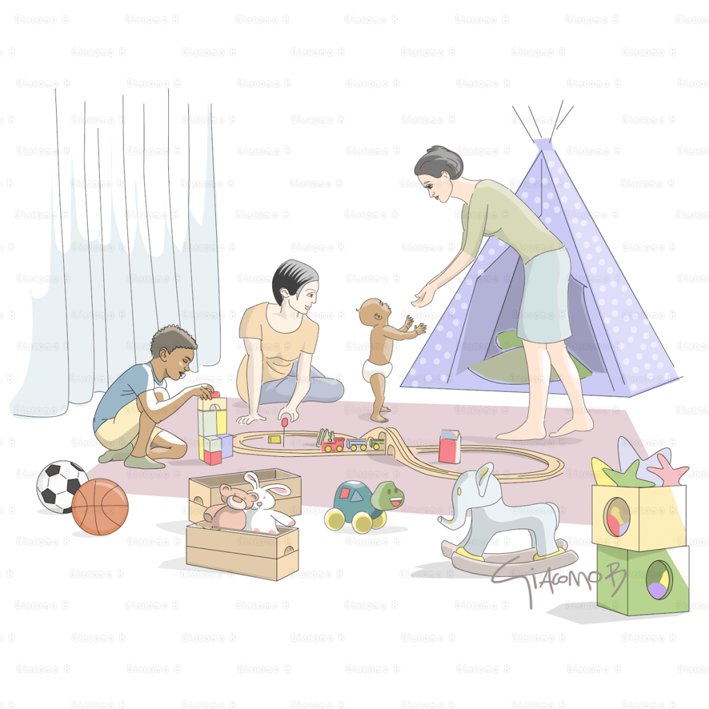 Baby & Toys - Digital Illustration